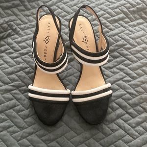 Black and white heels. Brand Katy Perry. Only worn once. In great condition
